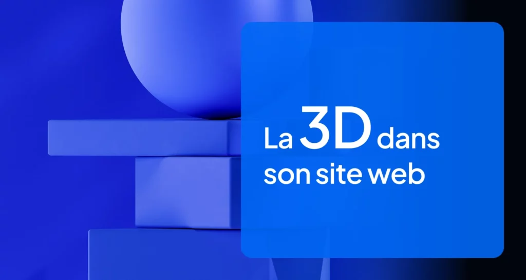 Illustration d’un site web intégrant des éléments en 3D